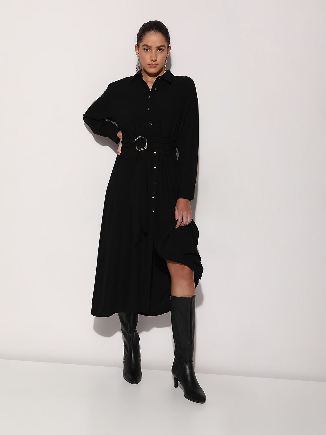 Black Shirt Dress