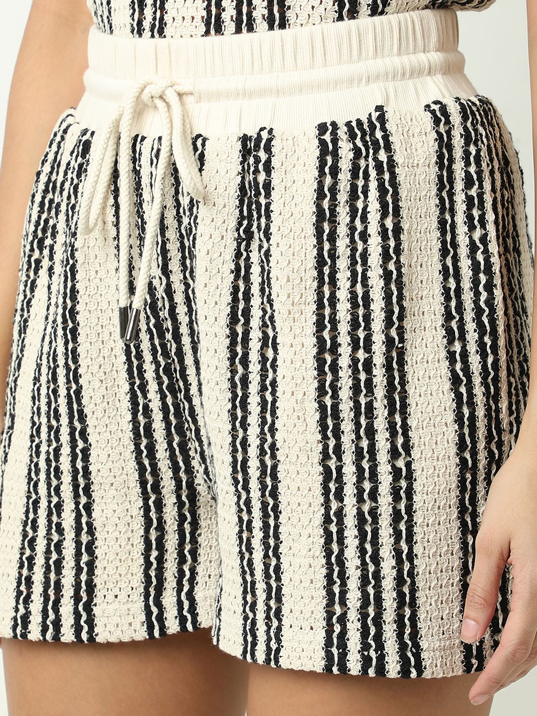 Off-White High Rise Co-Ord Set Shorts