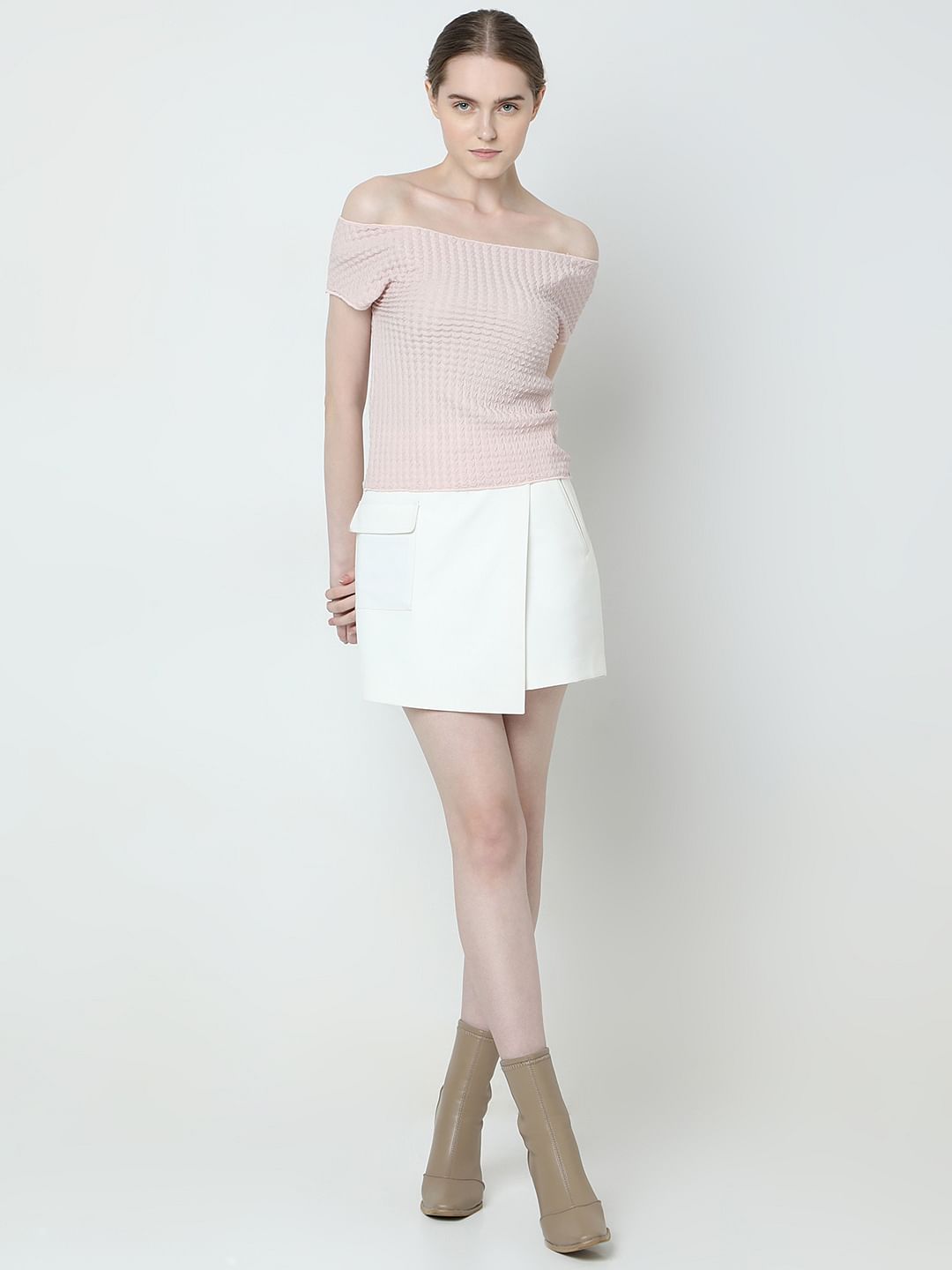 Pink Off-Shoulder Top