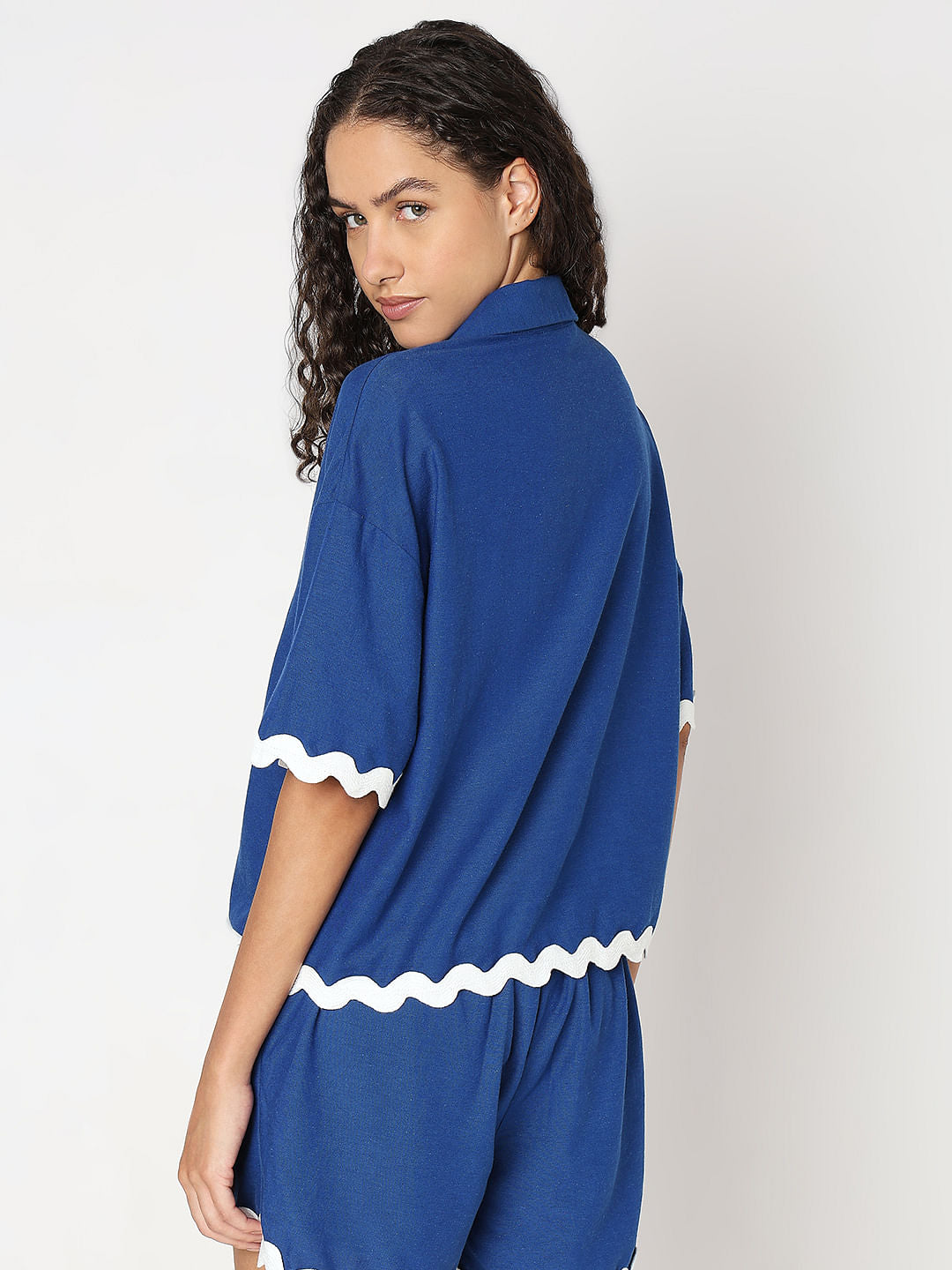 Cobalt Blue Co-Ord Set Shirt