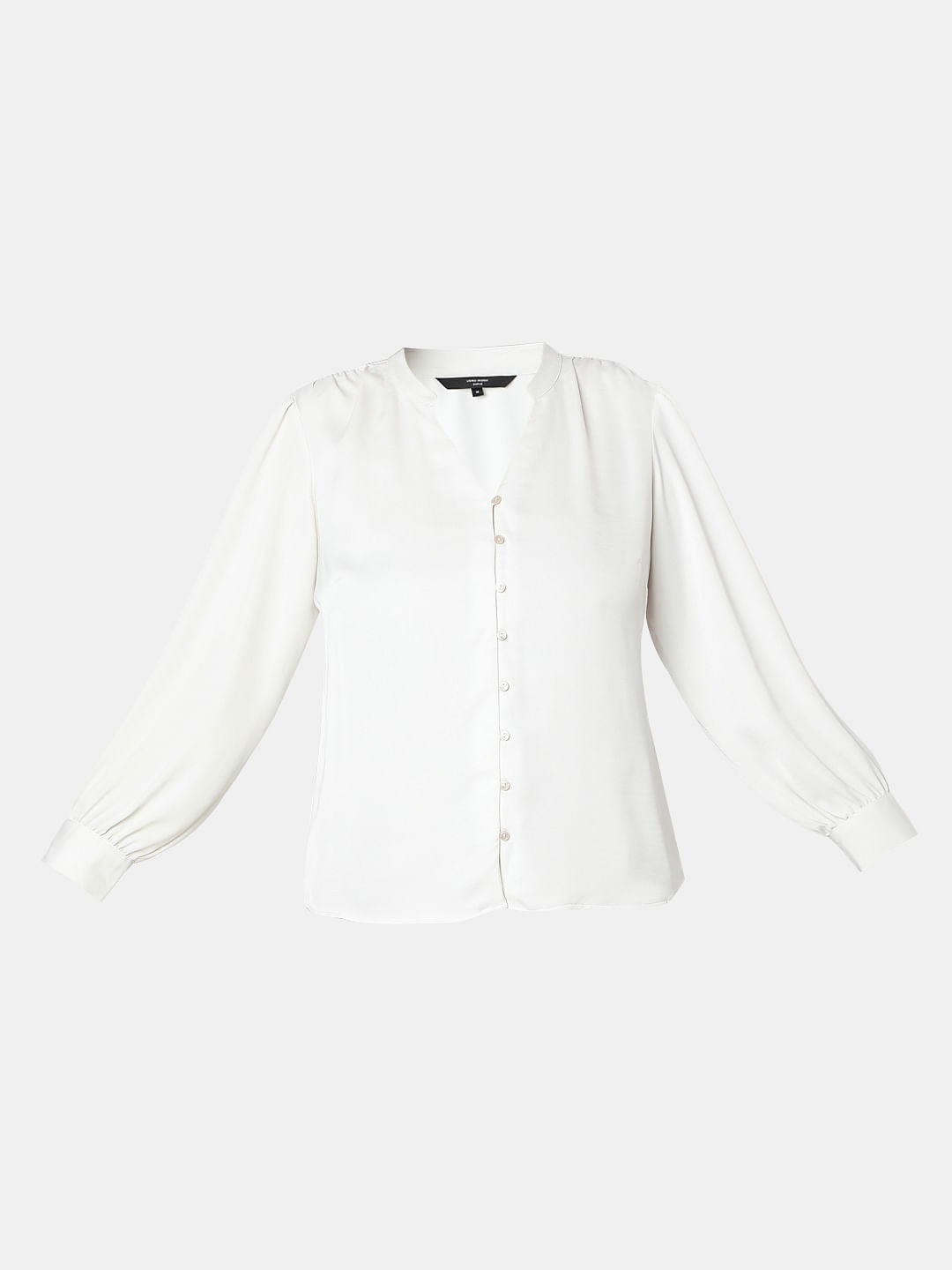 Curve White V-Neck Top