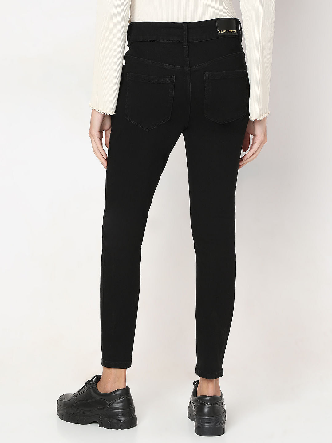 Black High Rise Skinny Fit Jeans