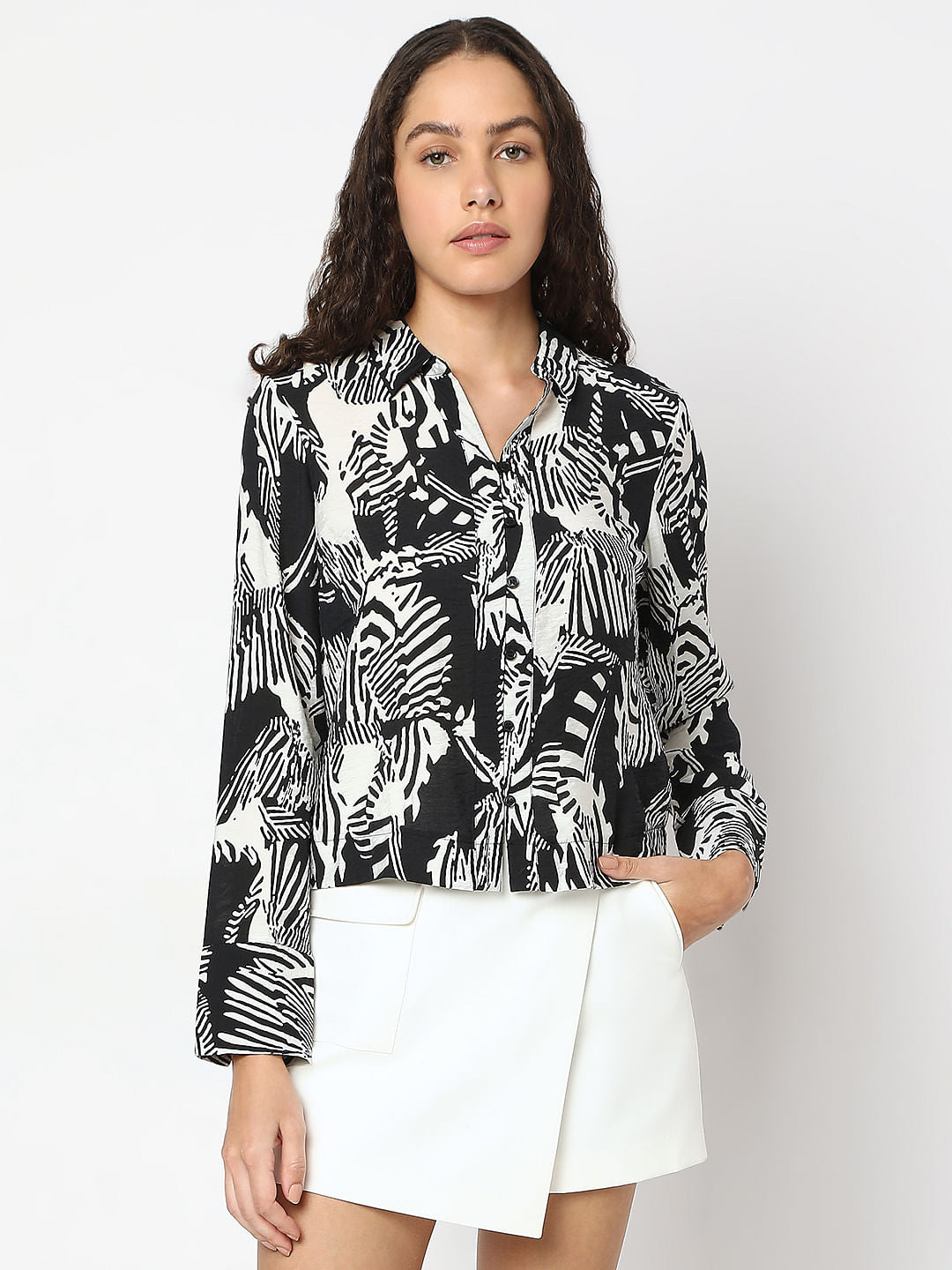 Black Animal Print Shirt