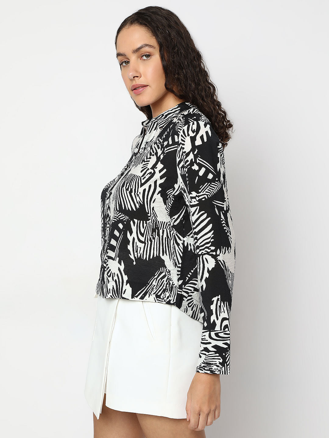 Black Animal Print Shirt