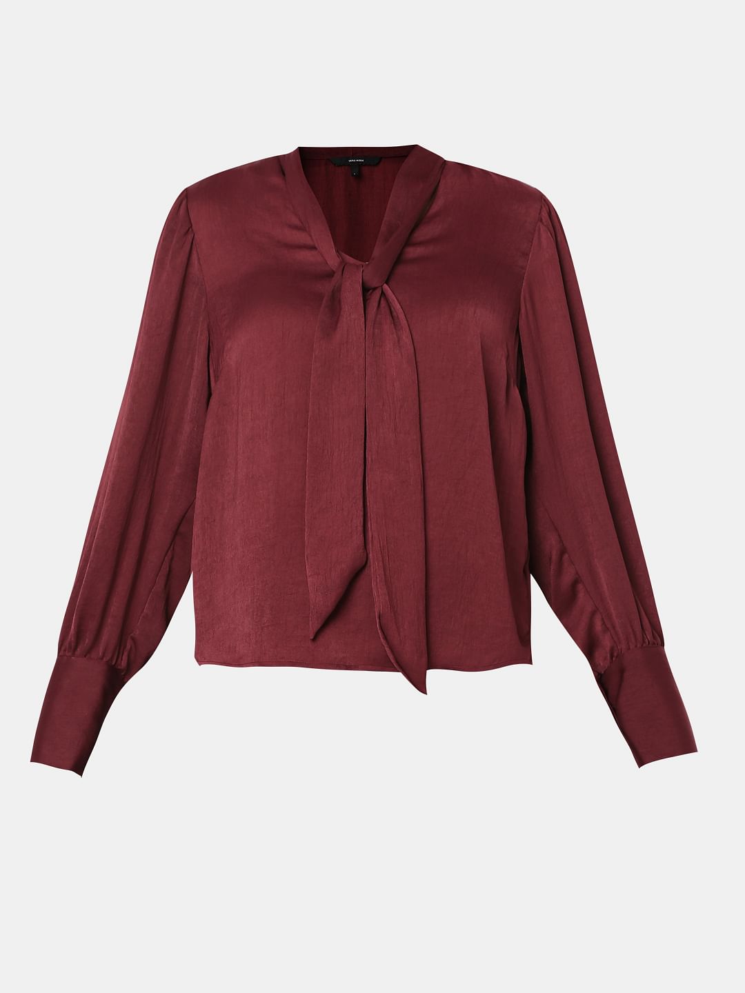 Maroon Satin Top