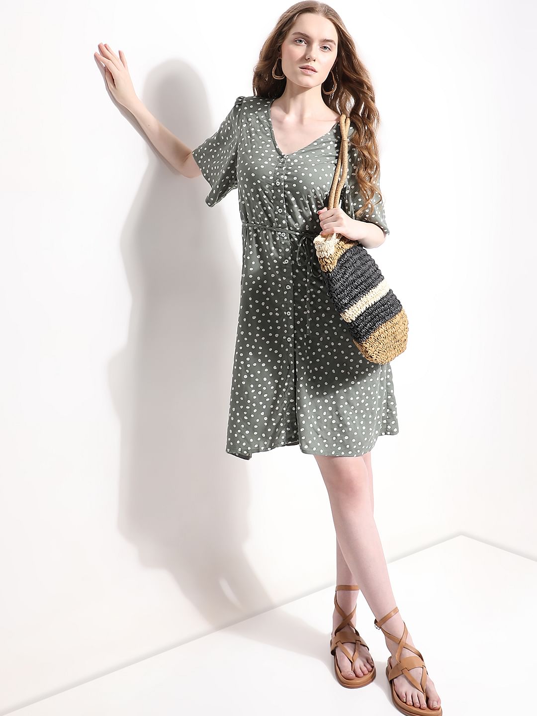 Green Polka Dot Dress