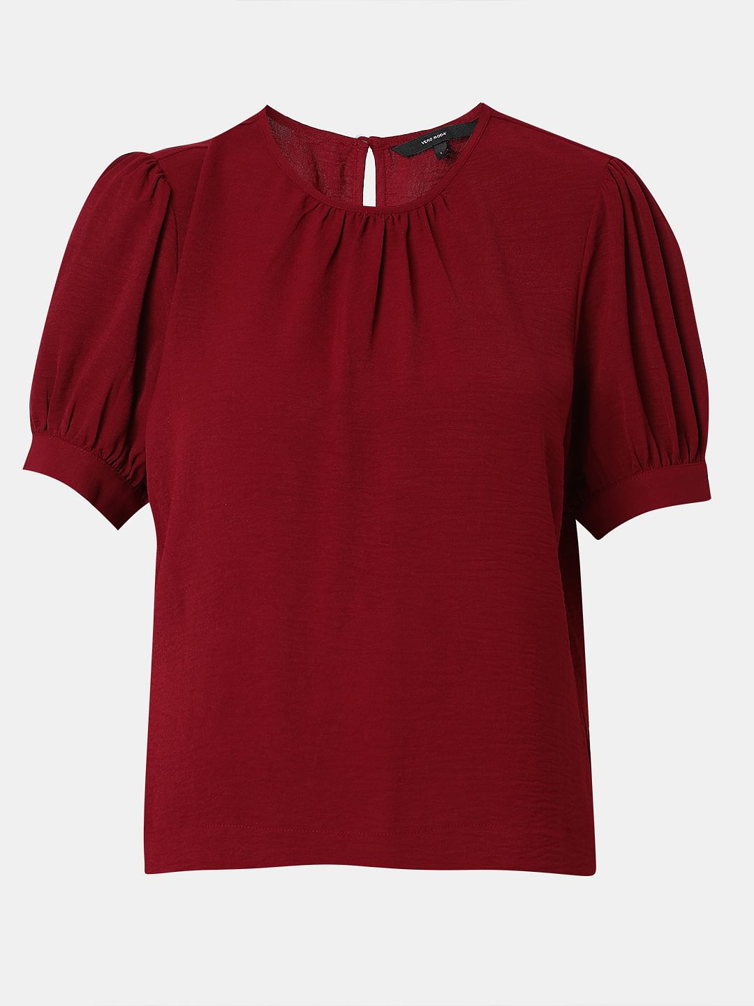 Maroon Short Sleeve Top