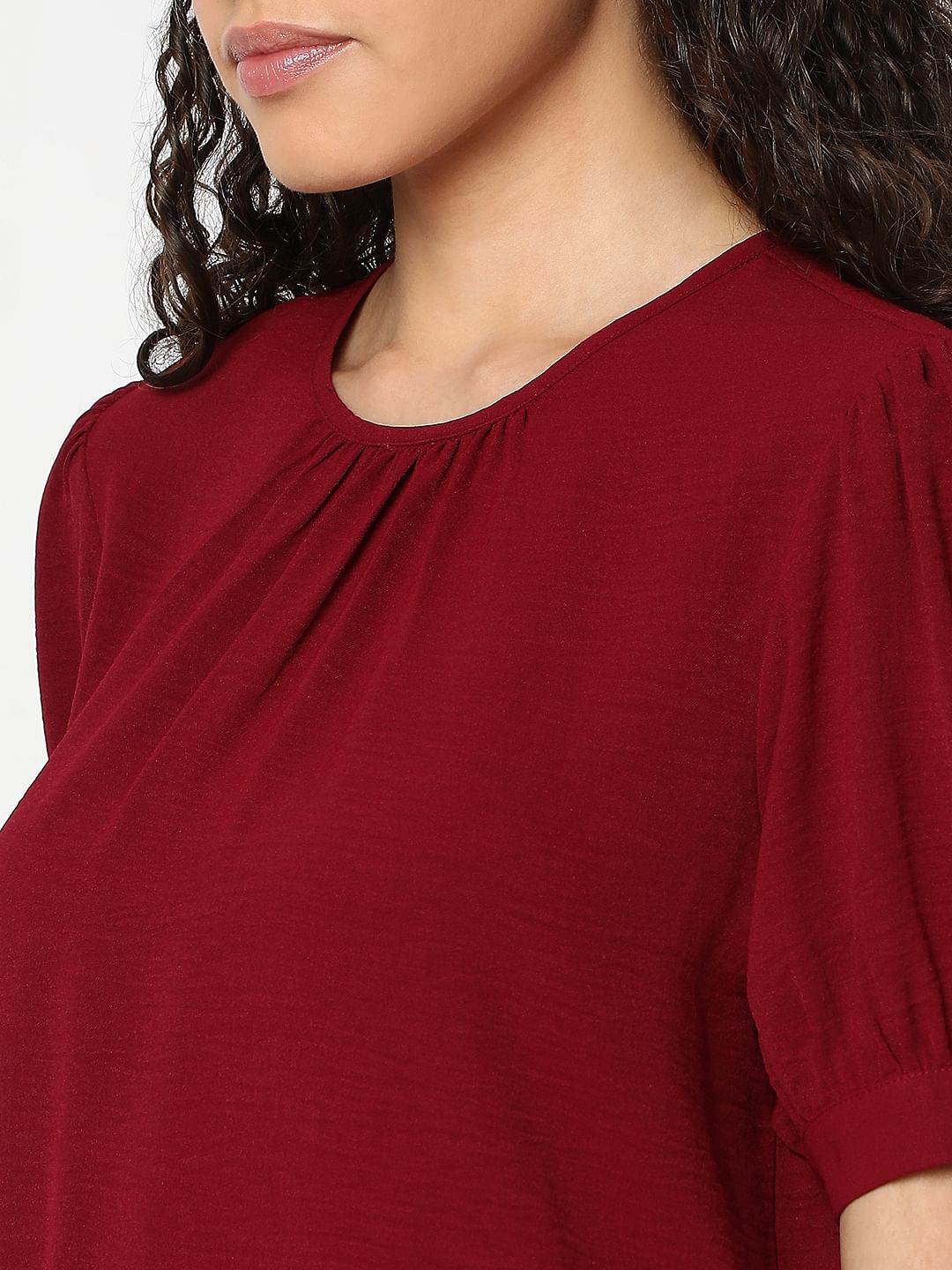 Maroon Short Sleeve Top