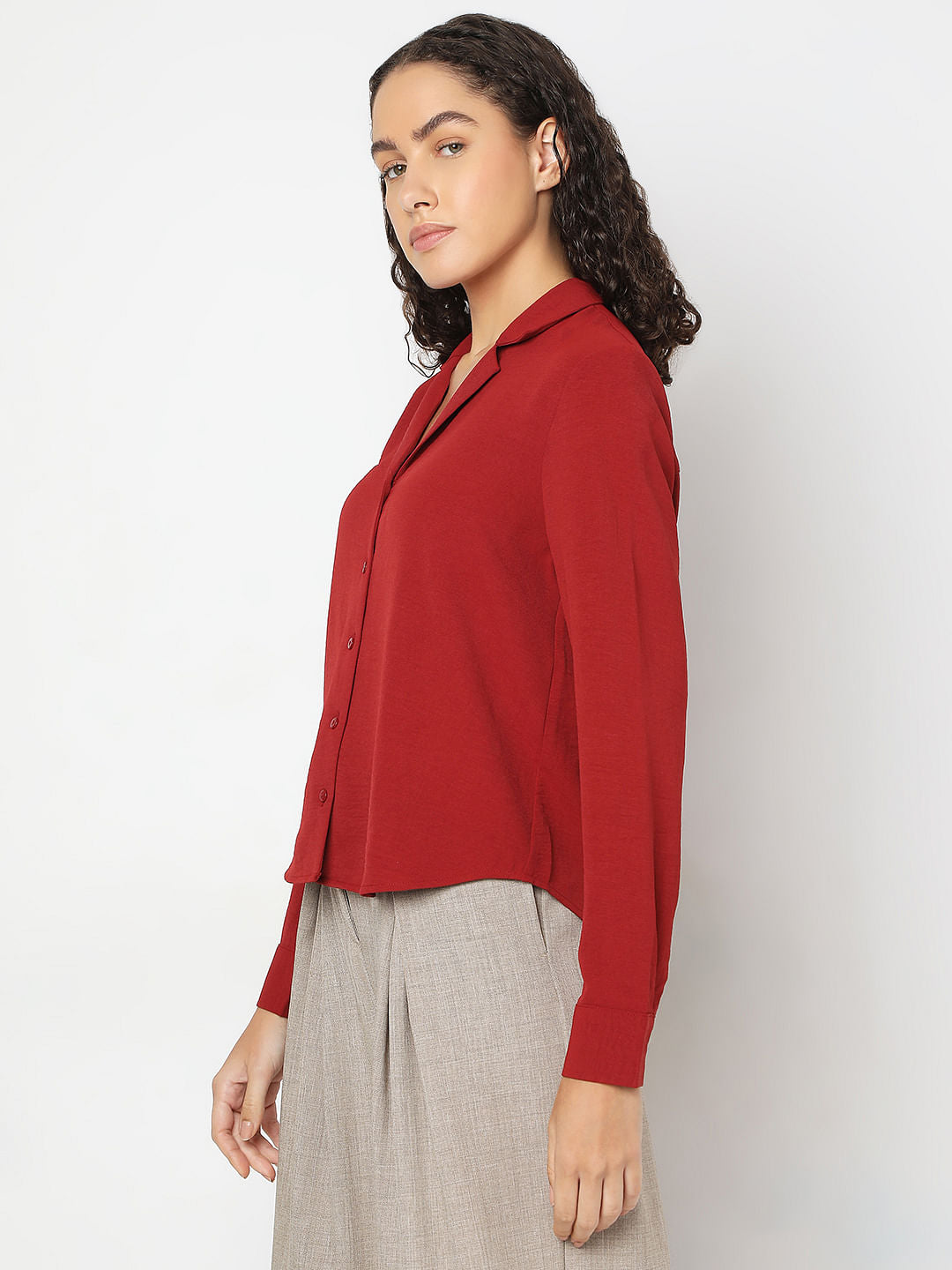 Red Full Sleeves Shirt