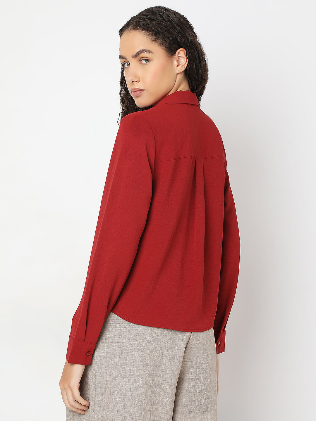 Red Full Sleeves Shirt