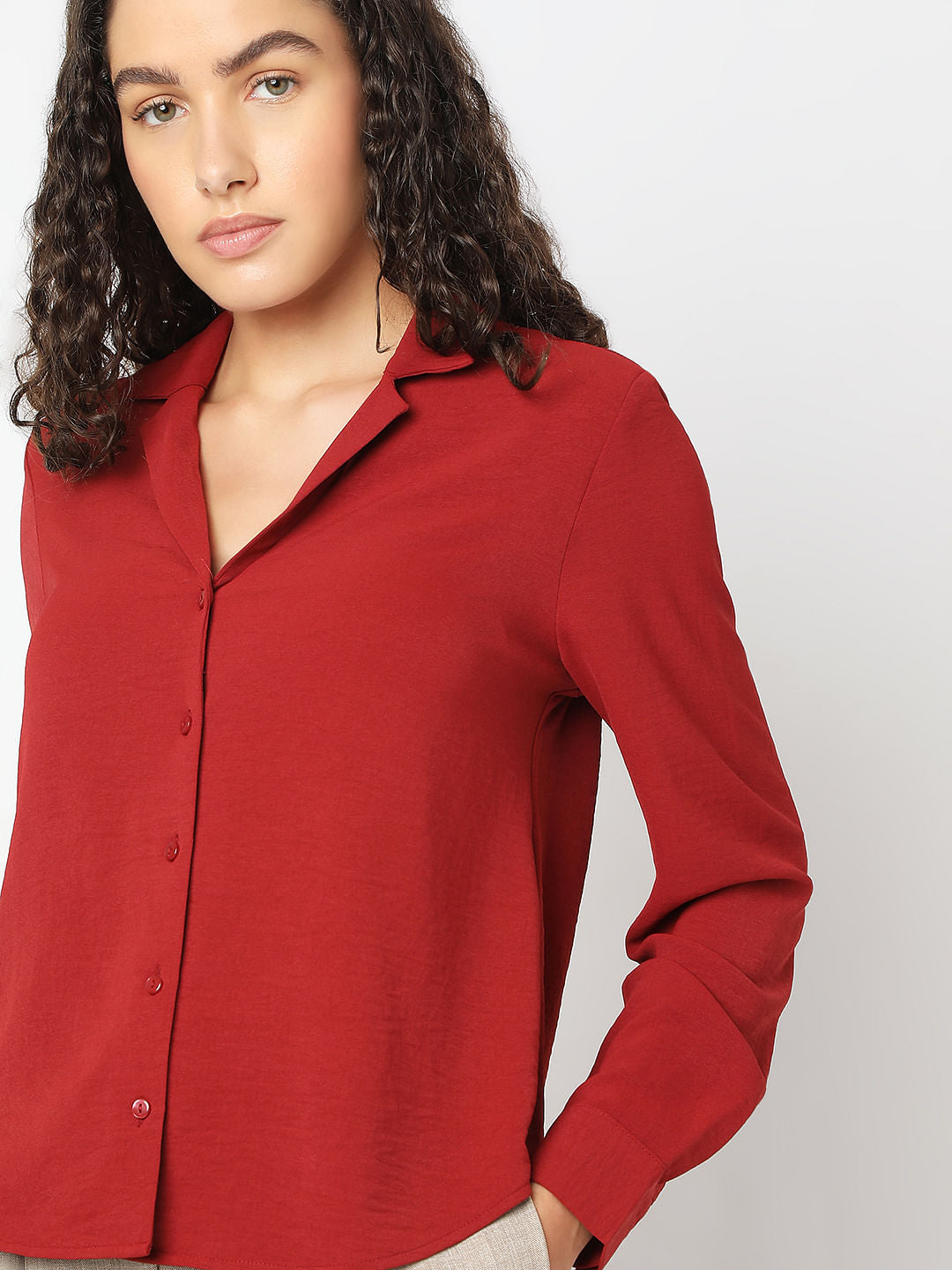 Red Full Sleeves Shirt