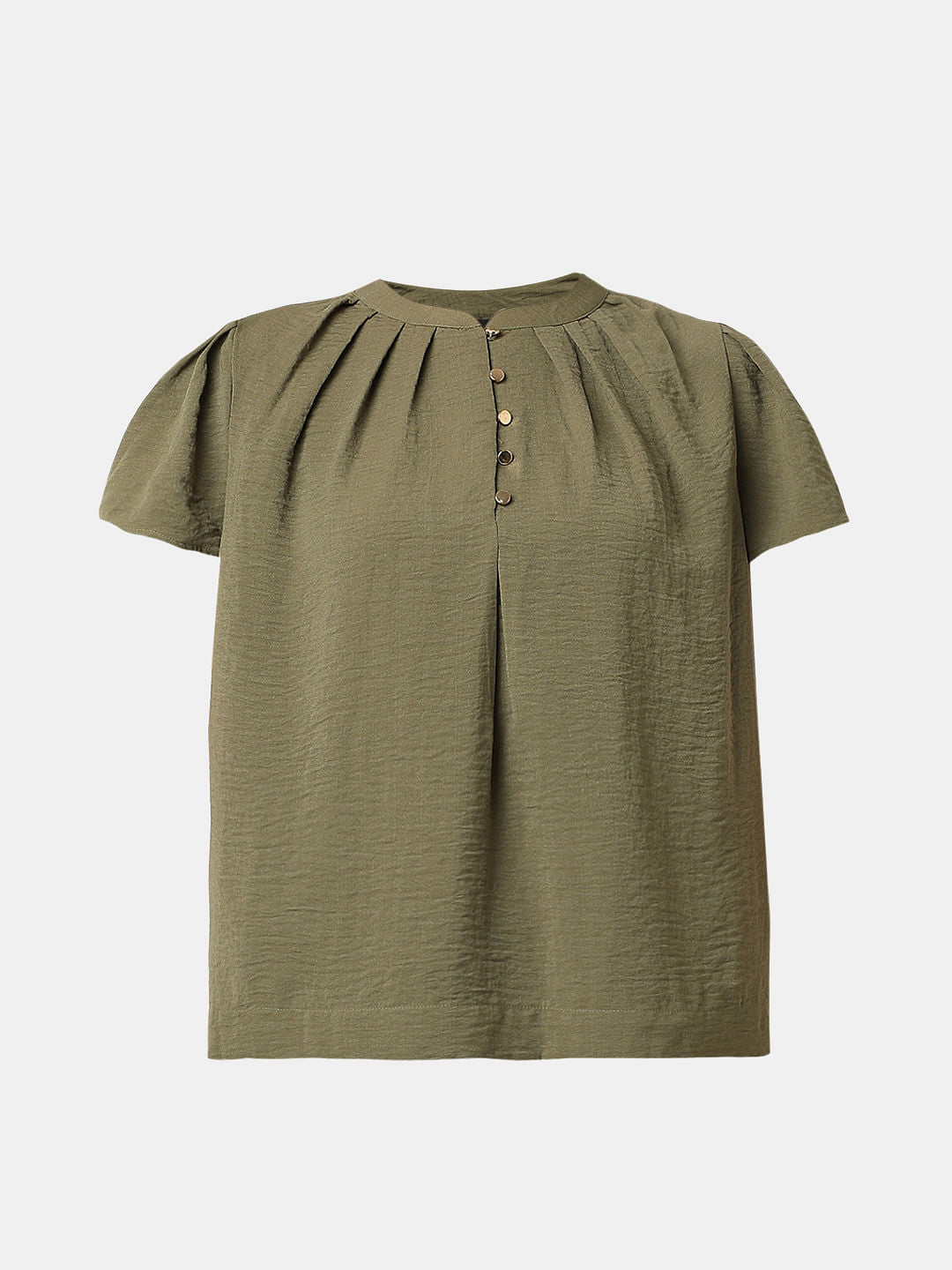 Green Short Sleeves Top