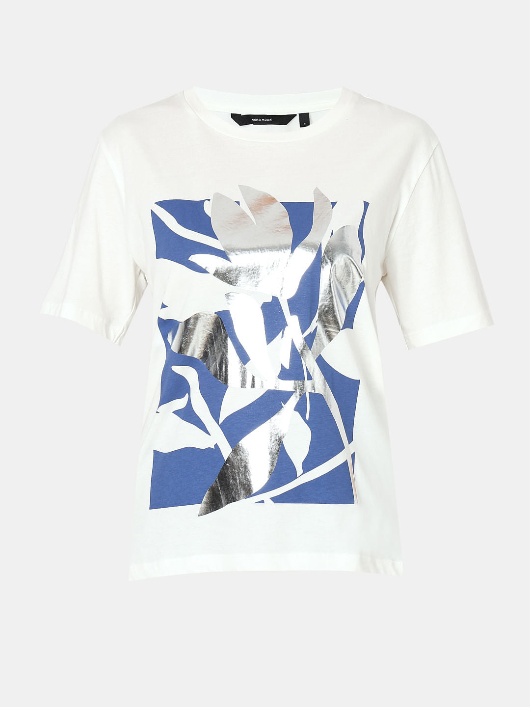 White Graphic Print T-Shirt