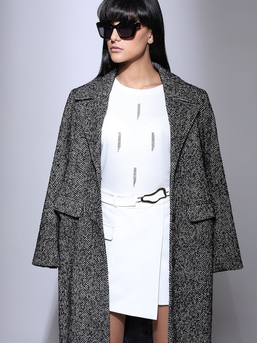 White Embellished Cotton T-Shirt