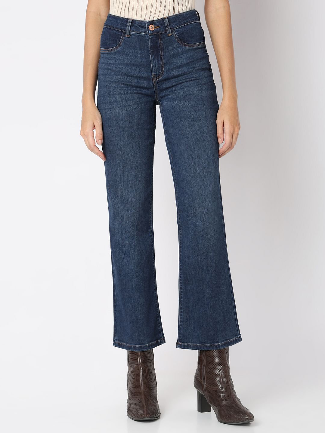 High Rise Wide Leg Jeans