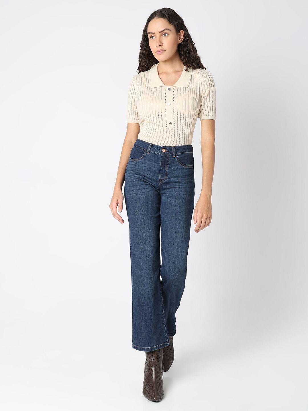 High Rise Wide Leg Jeans