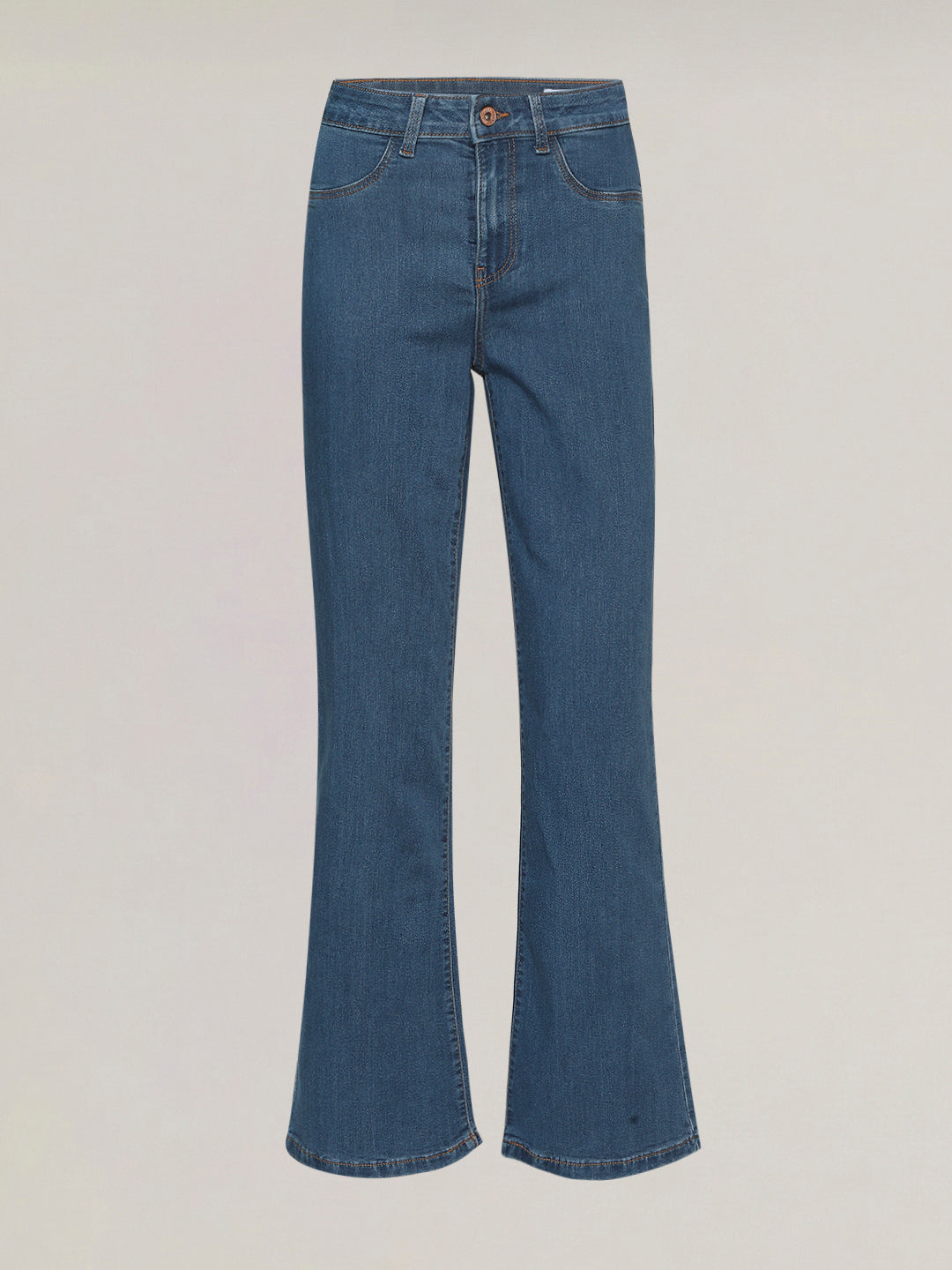 Blue High Rise Wide Leg Jeans