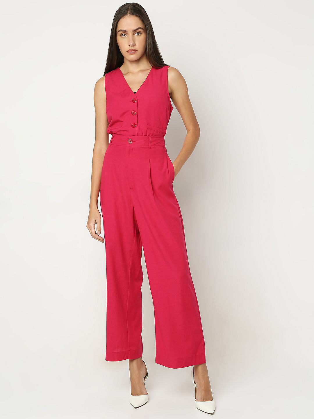 Bright Pink Co-Ord Set Pants