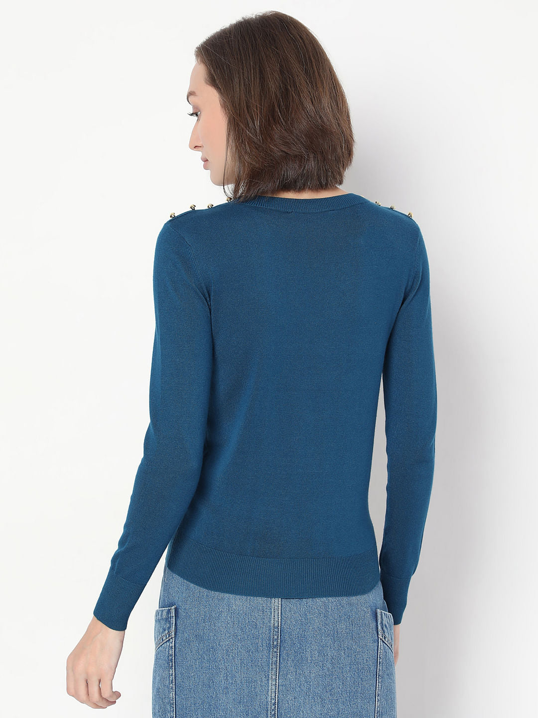 Blue Knit Pullover