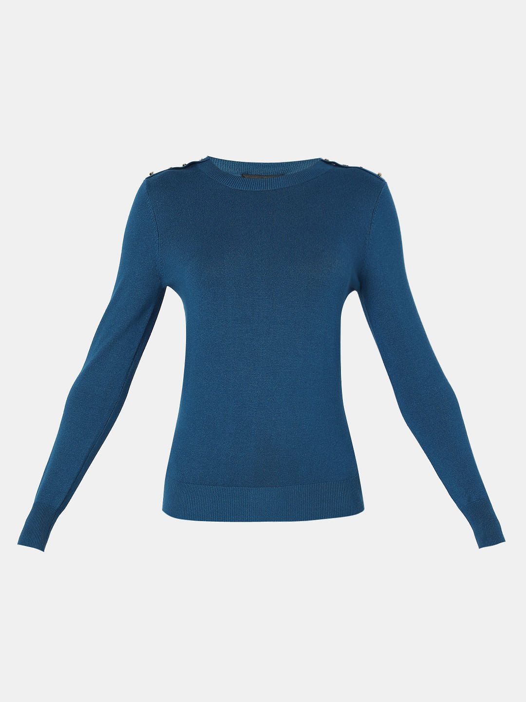 Blue Knit Pullover