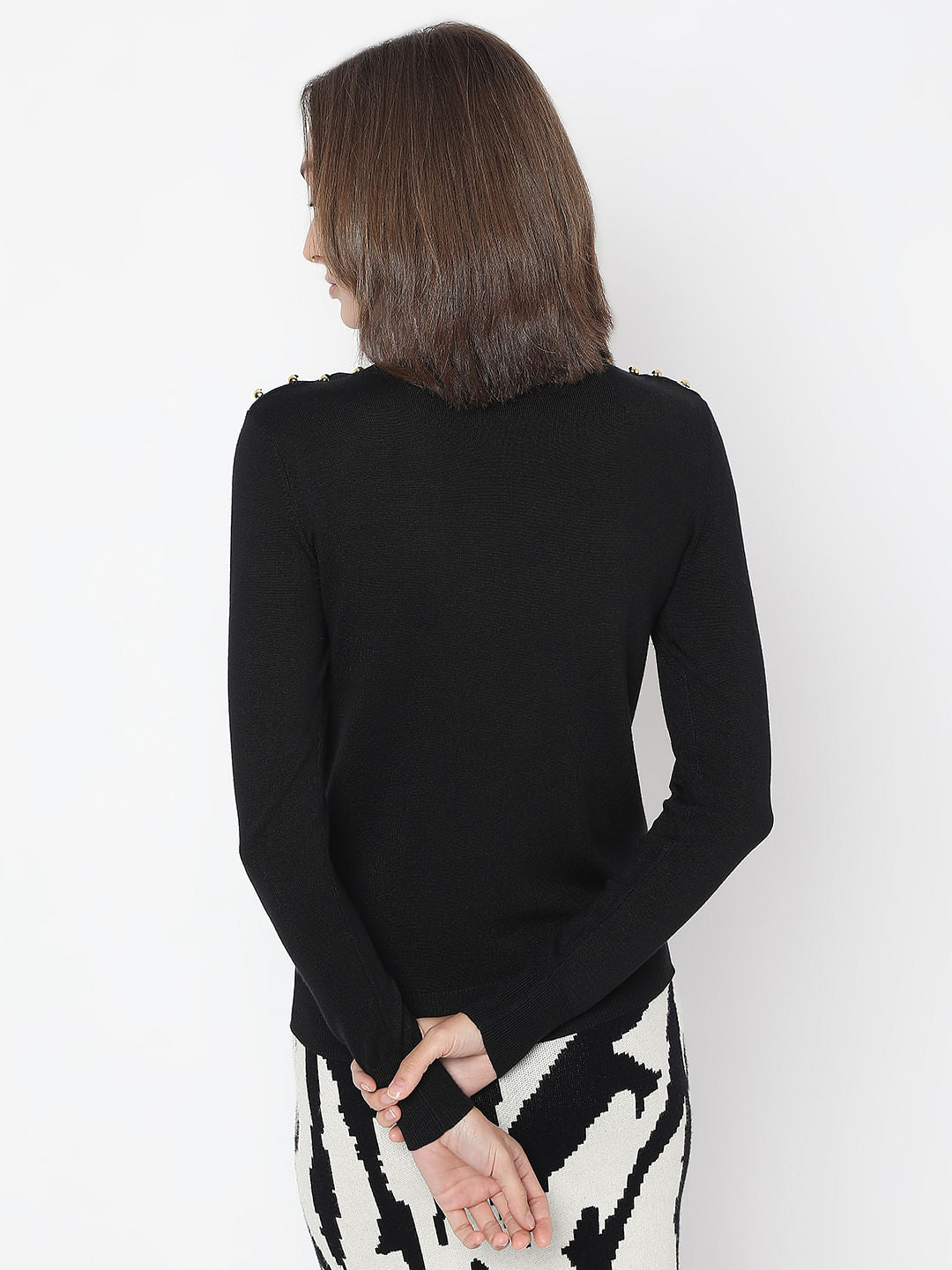 Black Knit Pullover