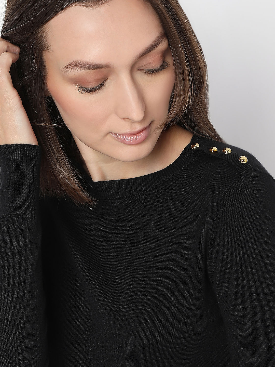 Black Knit Pullover