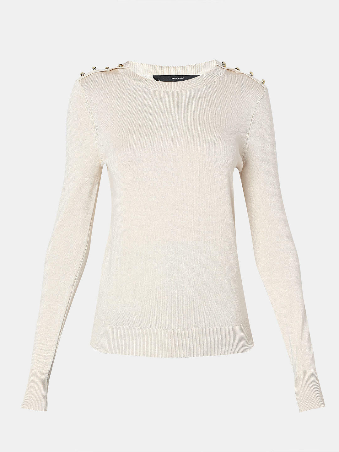 Ecru Knit Pullover