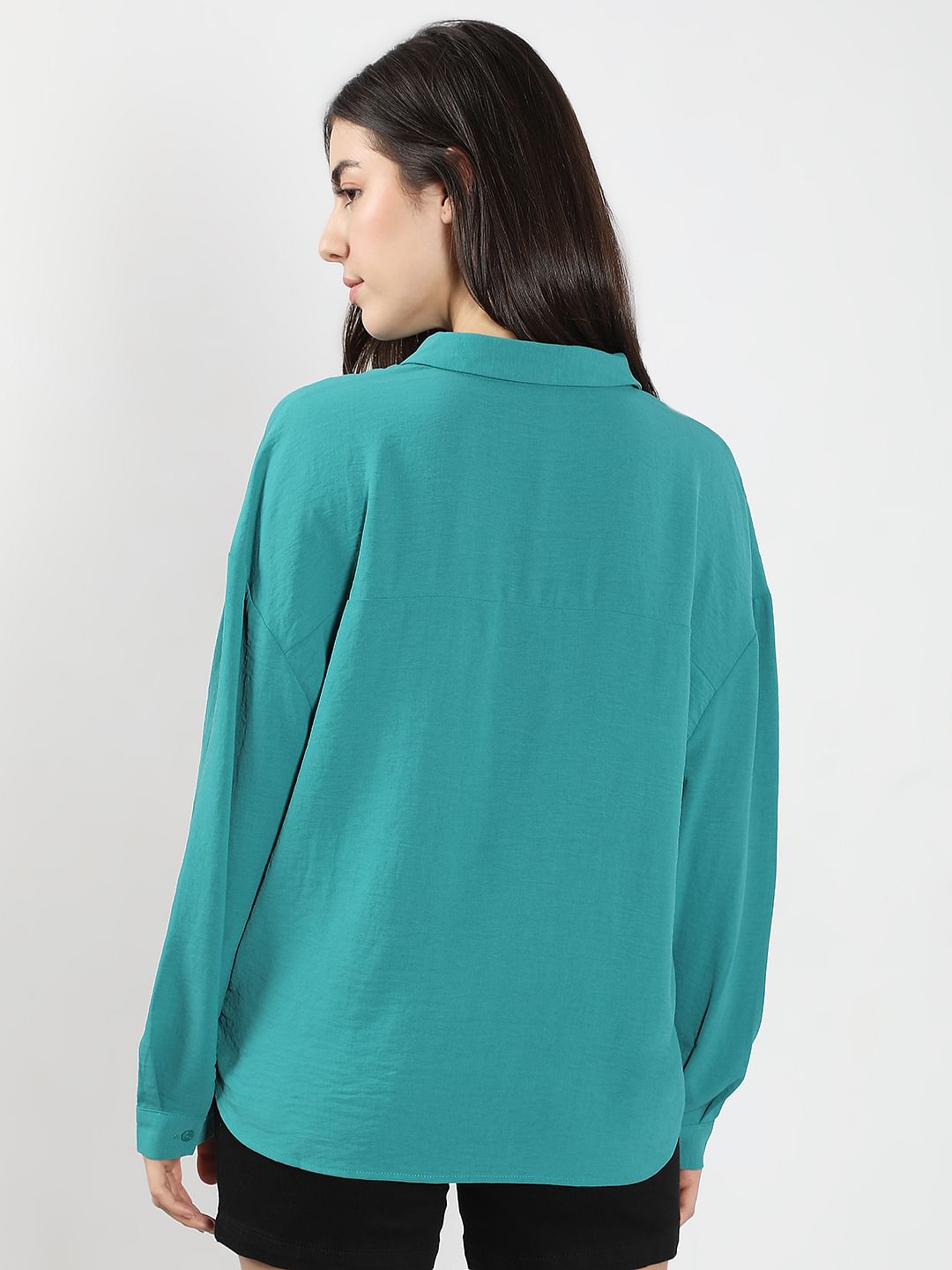 Blue V-Neck Top