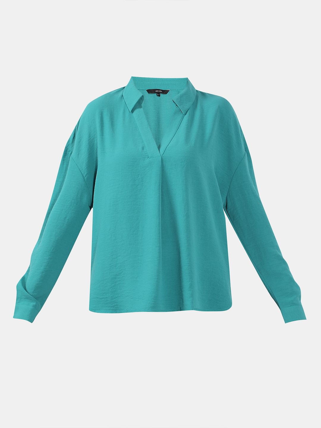 Blue V-Neck Top