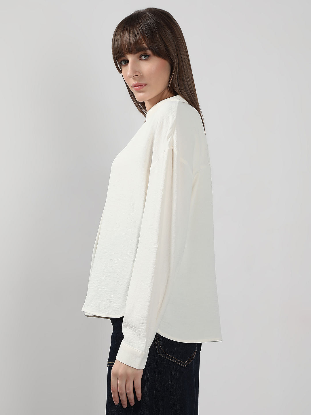 White Full Sleeves Top