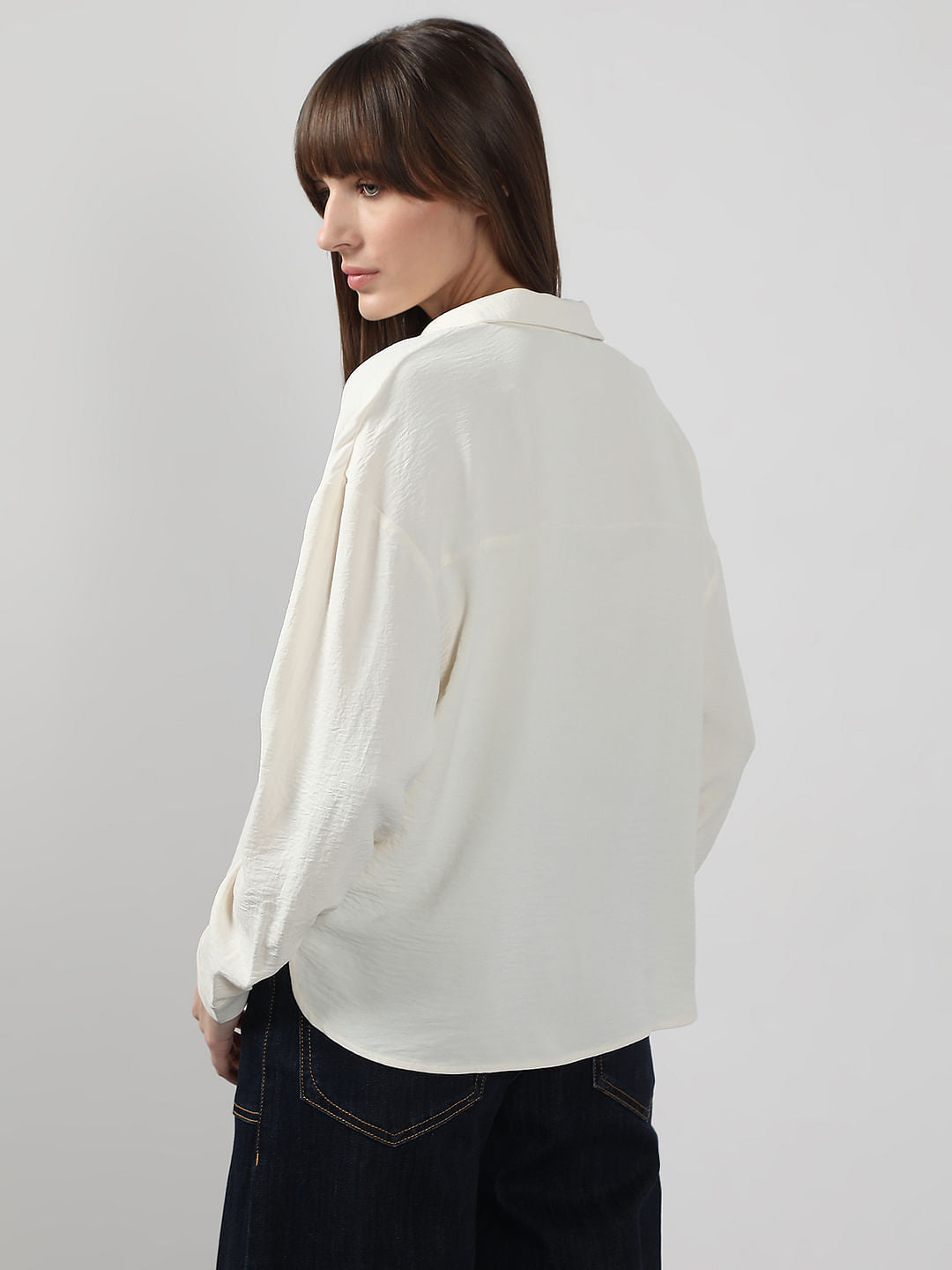 White Full Sleeves Top