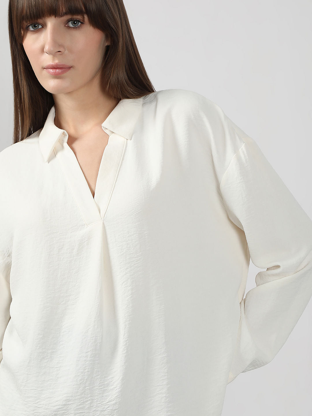 White Full Sleeves Top