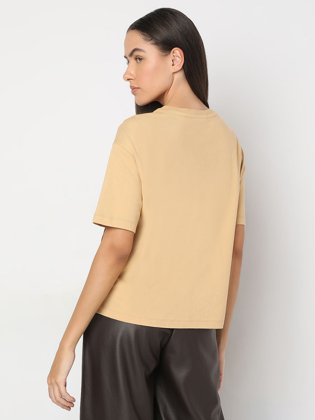 Beige Animal Print T-Shirt