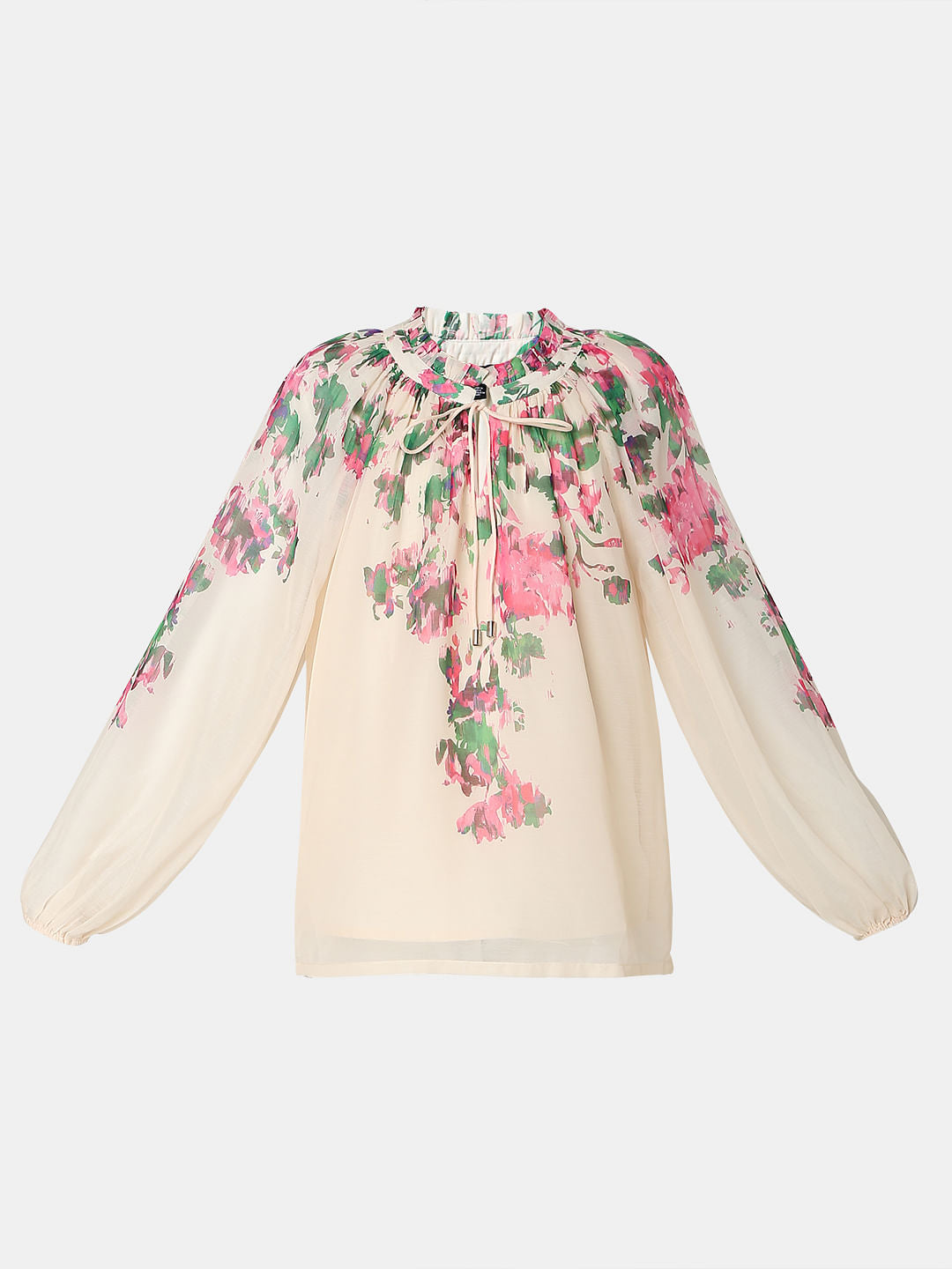 Pink Floral Print Top
