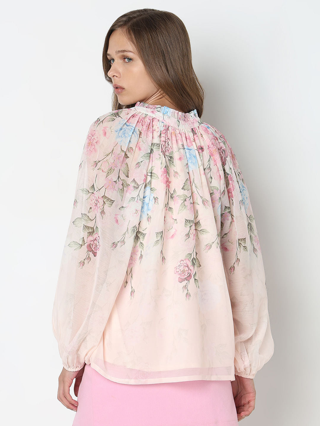 Light Pink Floral Print Top