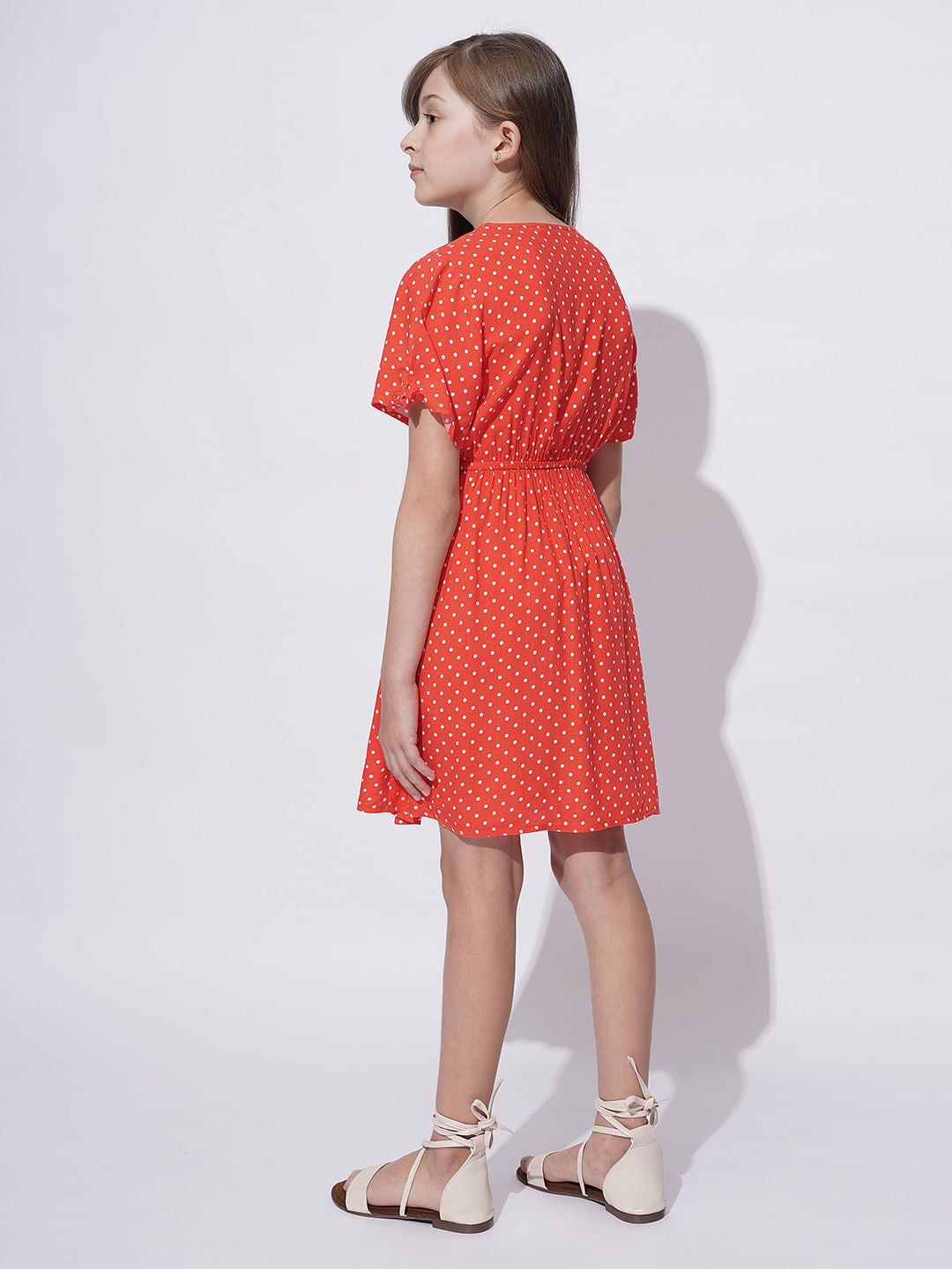 Girls Red Polka Dot Dress