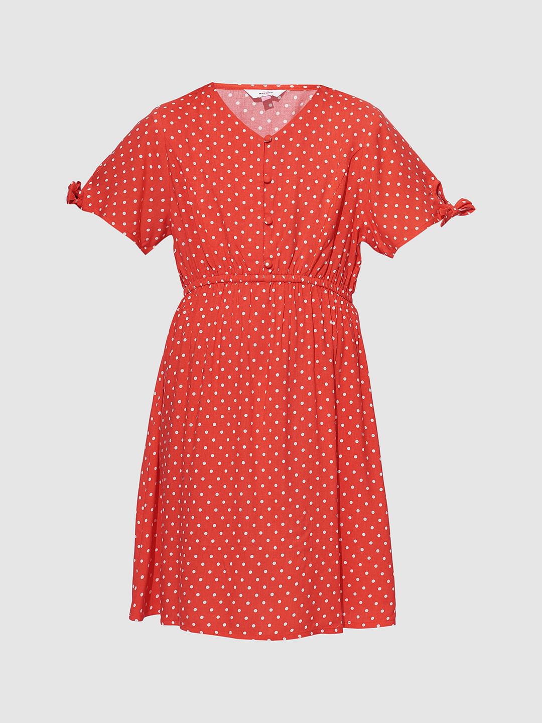 Girls Red Polka Dot Dress