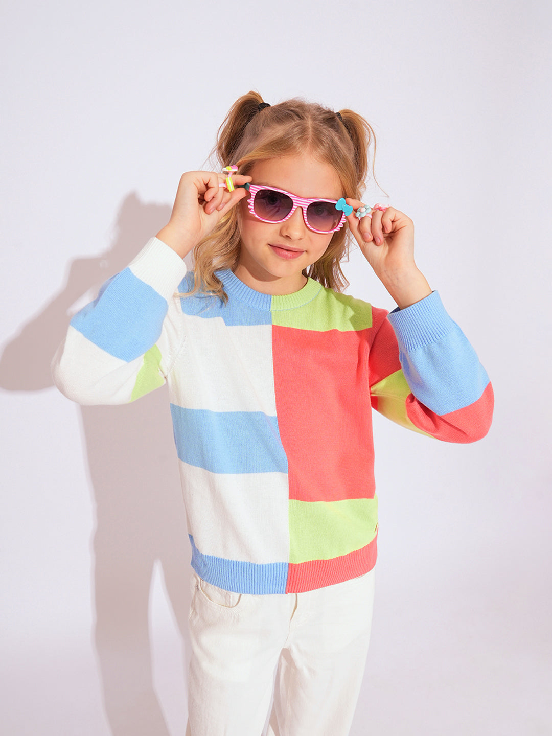 GIRLS Colourblocked Pullover