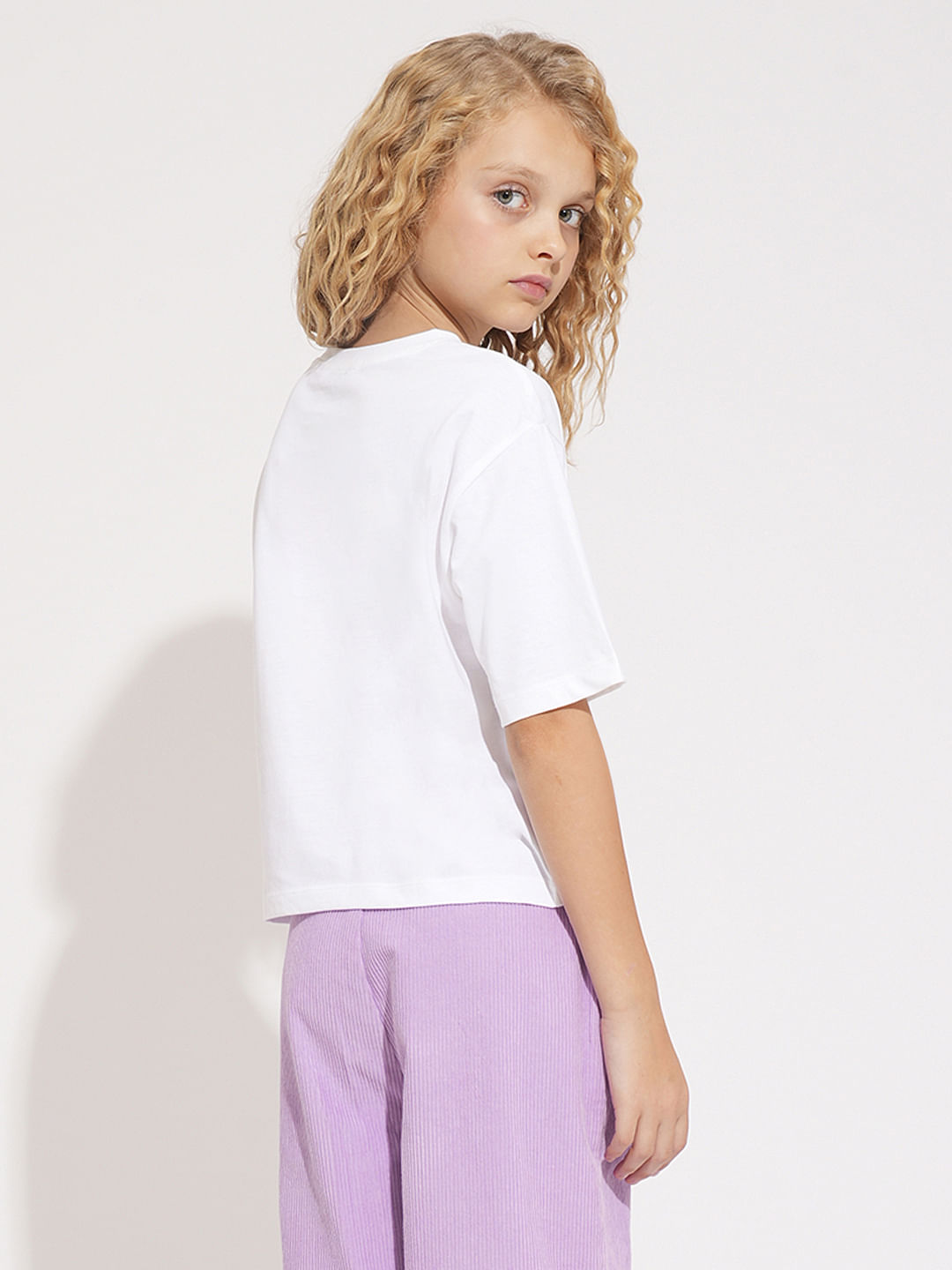 Girls White Cheshire Cat T-Shirt