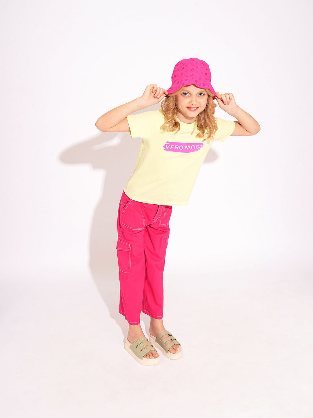 Girls Yellow Logo Print T-Shirt - 4Y