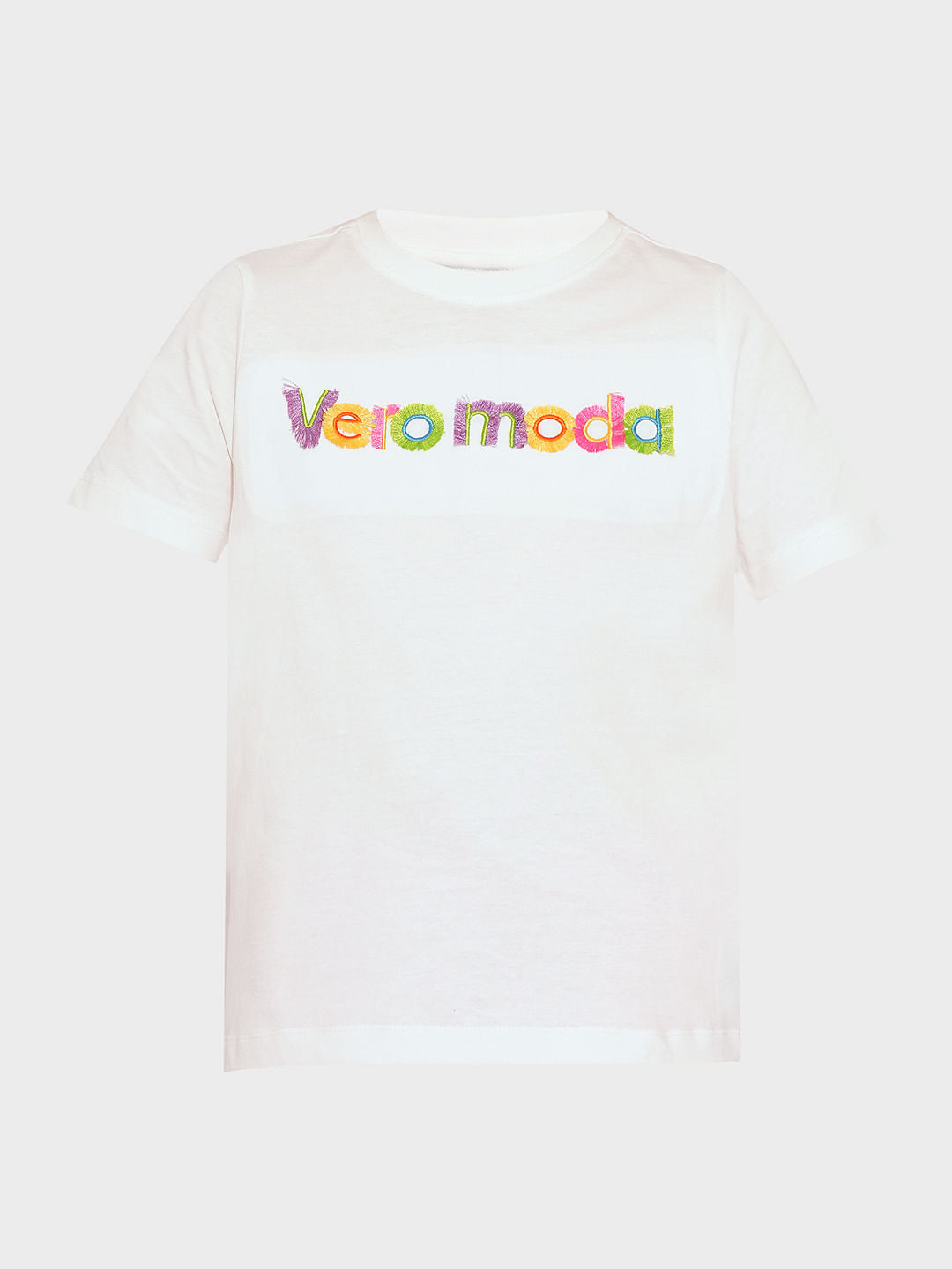 Girls White Logo Print T-Shirt