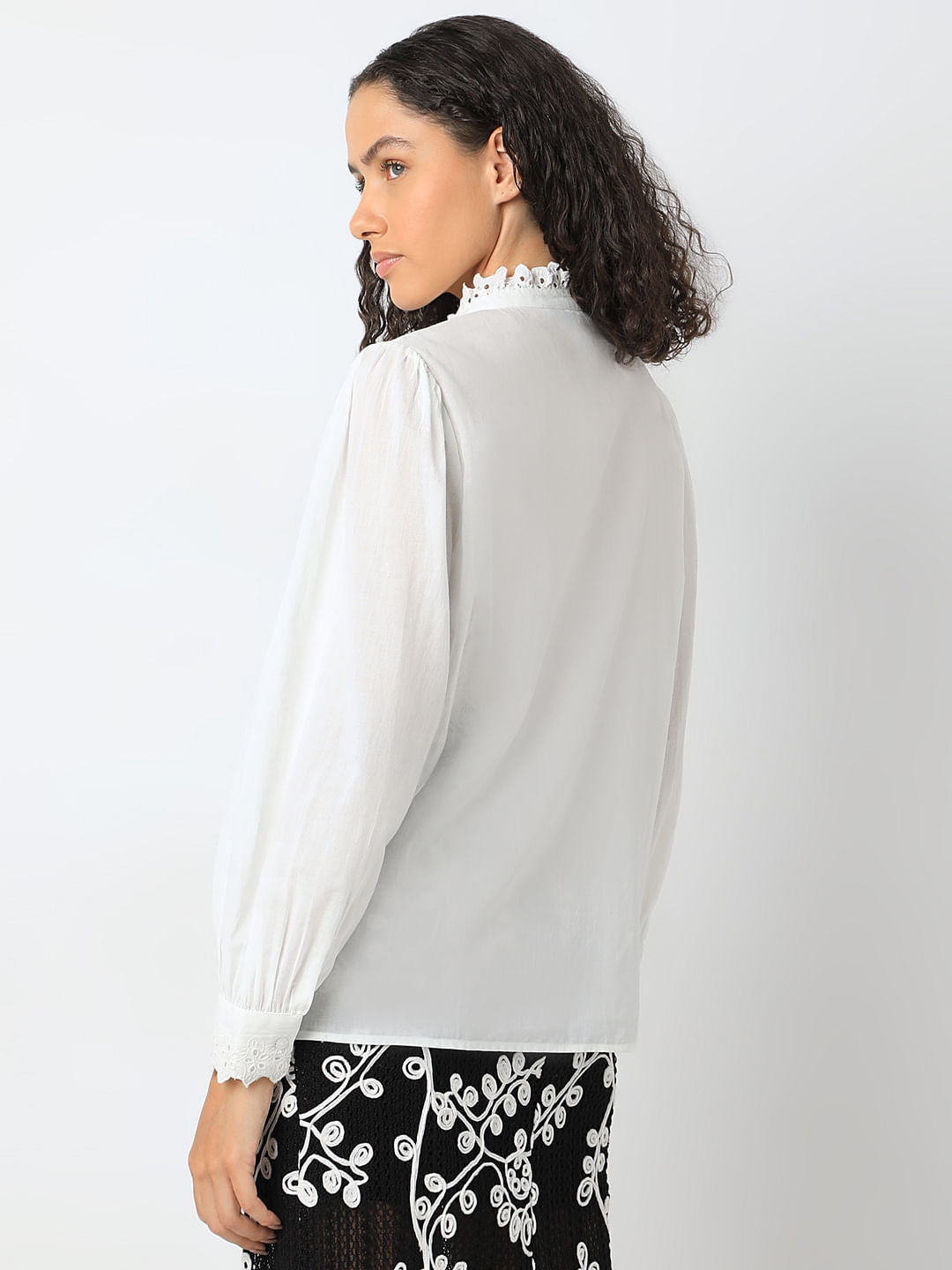 White Full Sleeves Top