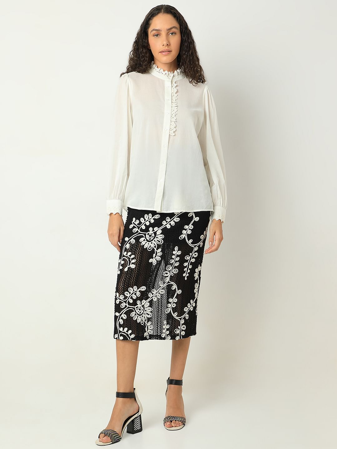 White Full Sleeves Top