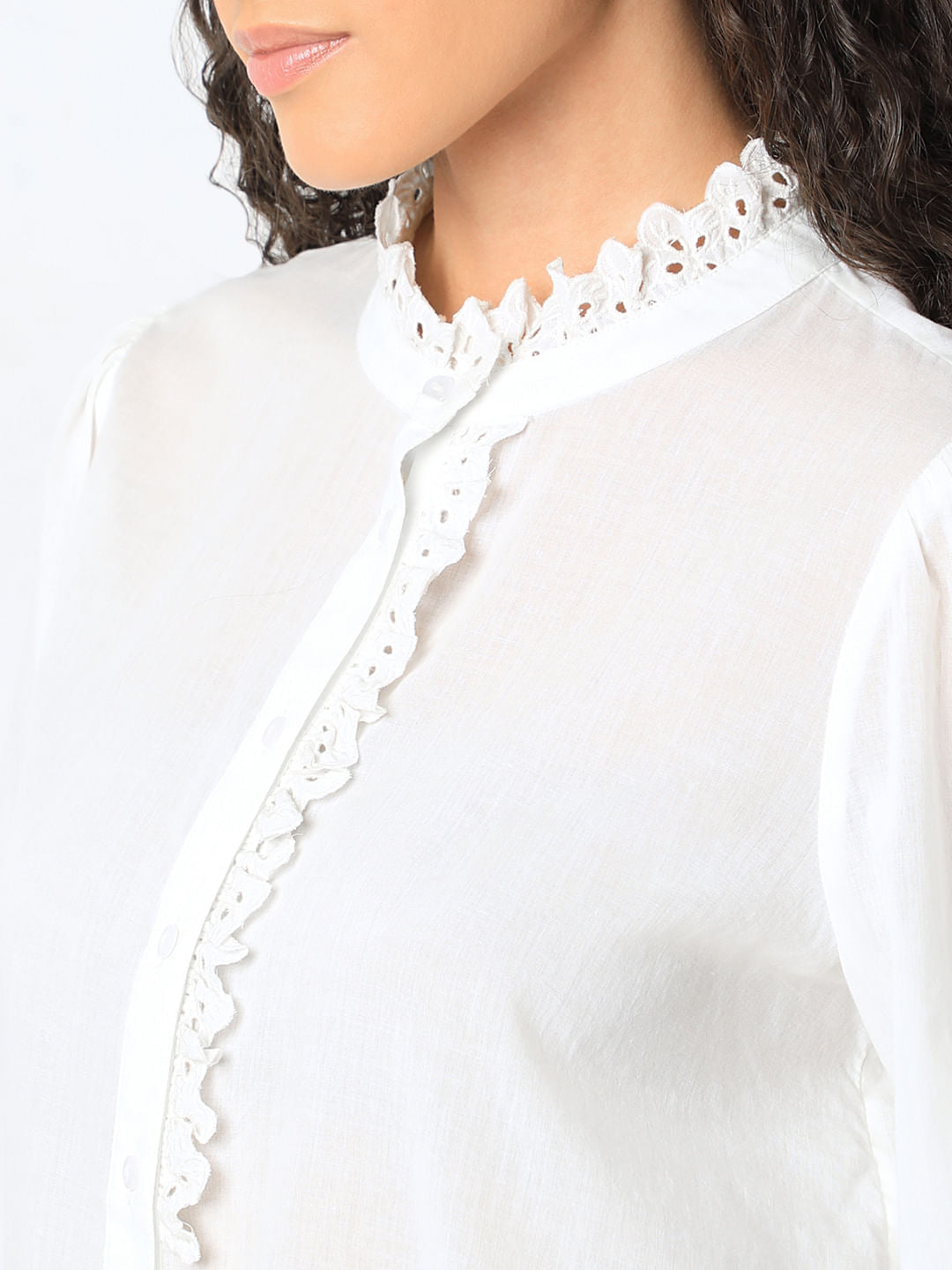 White Full Sleeves Top