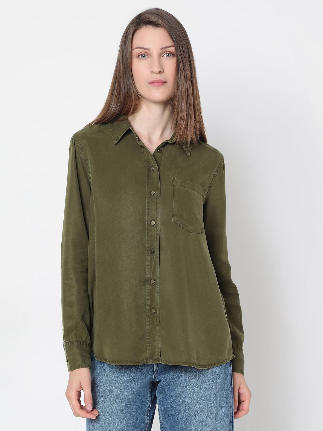 Green Long Sleeves Shirt