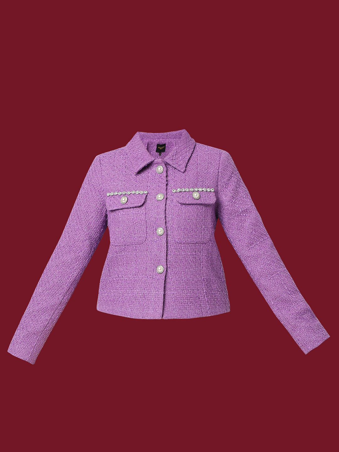 Marquee Purple Tweed Co-Ord Set Jacket