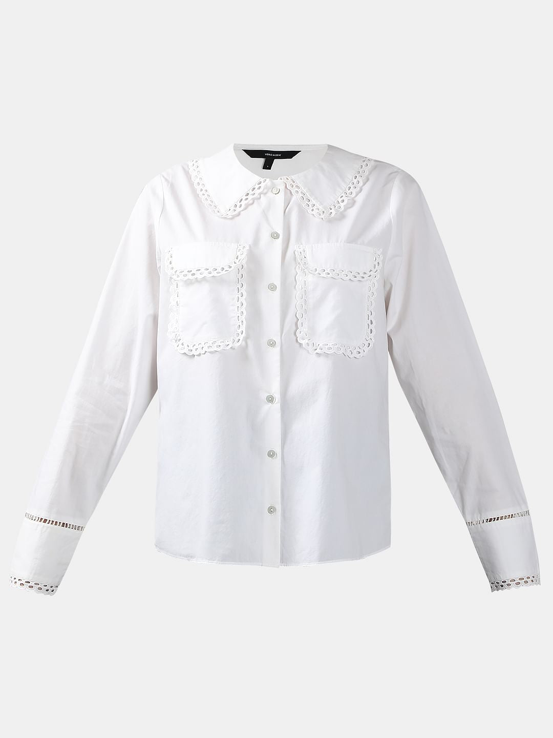 Off-White Lace Cotton Shirt