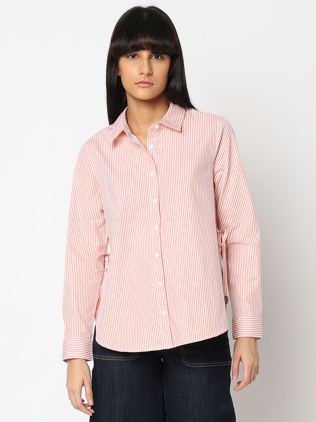 Pink Striped Cotton Shirt