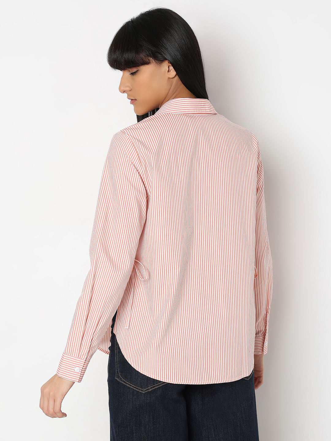 Pink Striped Cotton Shirt