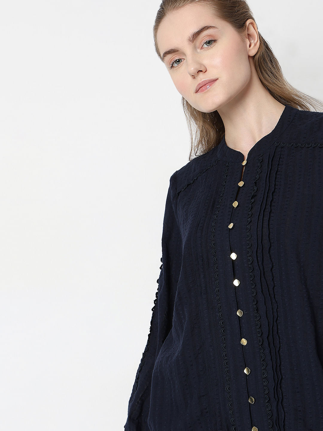 Navy Blue Cotton Top